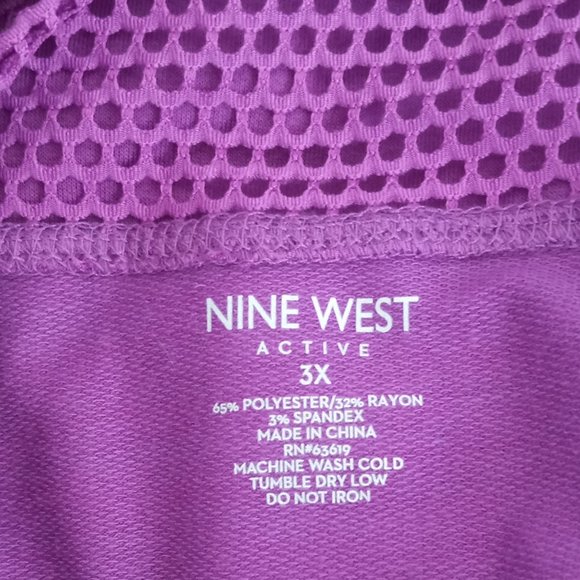 Nwt $60 NINE WEST Active Mesh Back Top Sweater Sz 3X - Picture 8 of 8